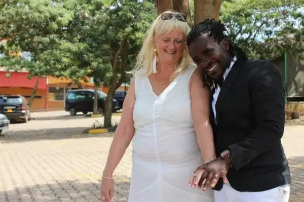 "Thanks God For Giving Me My Joy" - Ugandan Singer Who Married 68yrs Old White Lover